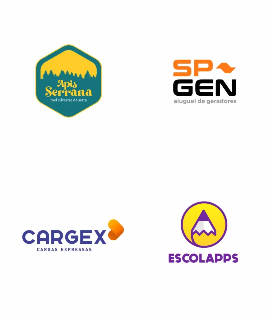 Logo das empresas: Apis Serrana, Spgen, Cargex e Escolapps